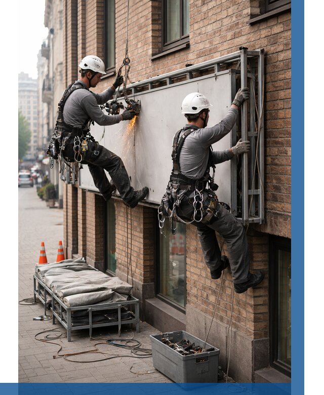 Демонтаж рекламной вывески в Евпатории от 6846 р. | ВЫСОТНИК-Евп