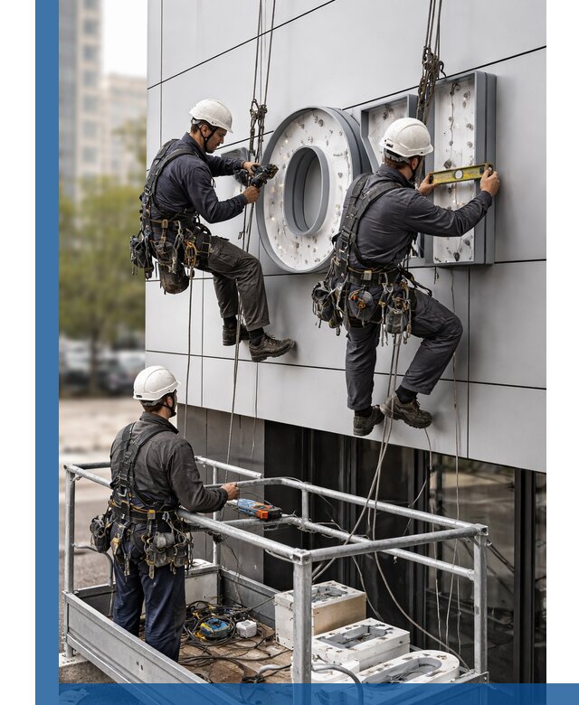 Профессиональный монтаж световых букв в Евпатории под ключ