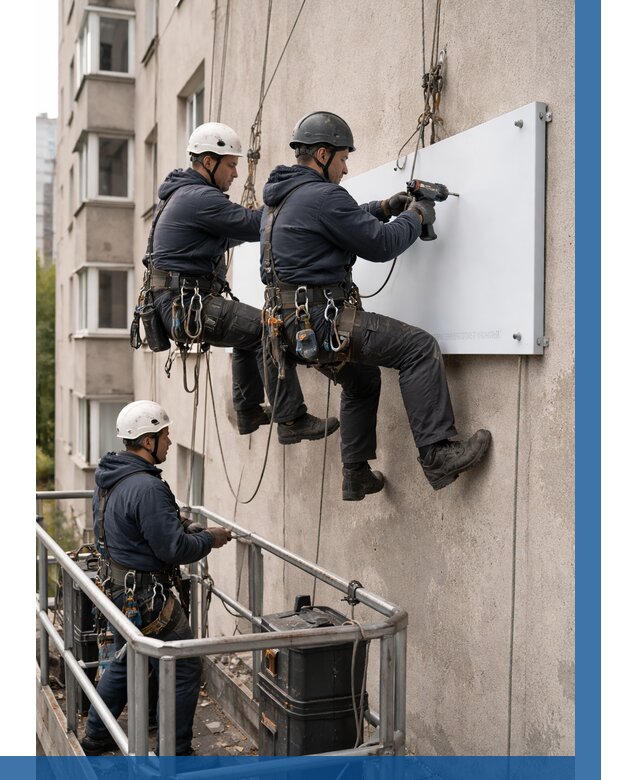 Монтаж табличек и указателей в Евпатории от 3687 р. | ВЫСОТНИК-Евп