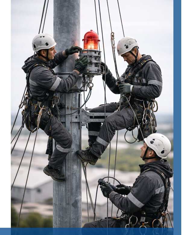 Монтаж заградительных огней в Евпатории от 8953 р. | ВЫСОТНИК-Евп