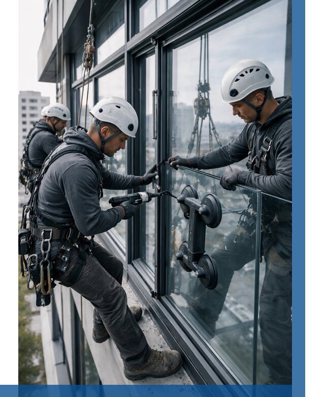 Витражное остекление зданий в Евпатории от 3687 р. | ВЫСОТНИК-Евп