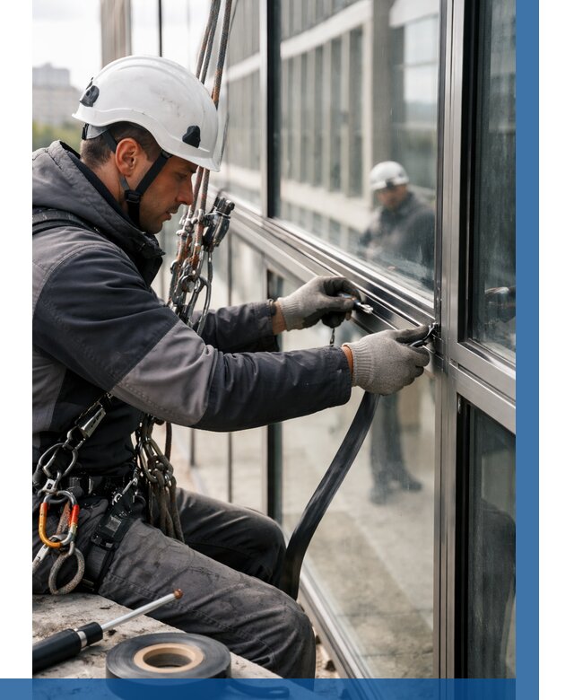 Ремонт витражных конструкций в Евпатории от 3687 р. | ВЫСОТНИК-Евп