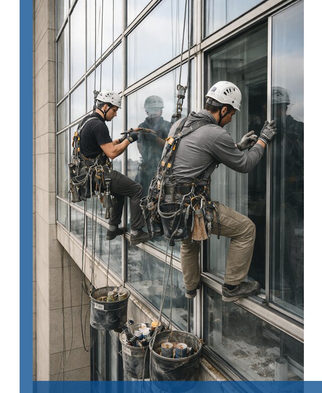 Ремонт витражных конструкций и фасадного остекления в Евпатории