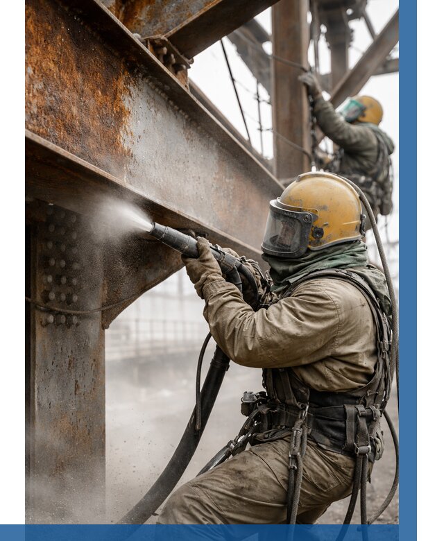 Пескоструйная очистка металлоконструкций в Евпатории по 632 р.  ВЫСОТНИК-Евп