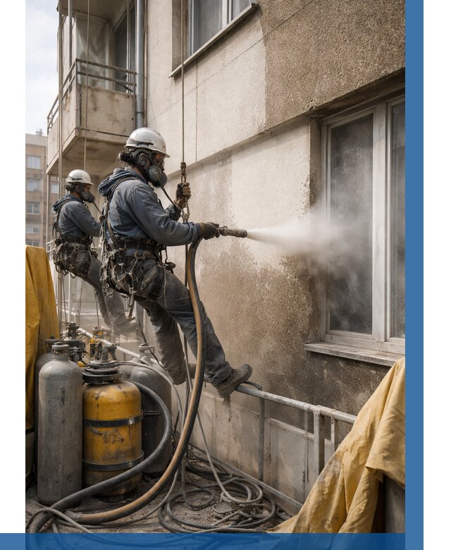 Пескоструйная очистка фасада в Евпатории от 685 р. | ВЫСОТНИК-Евп