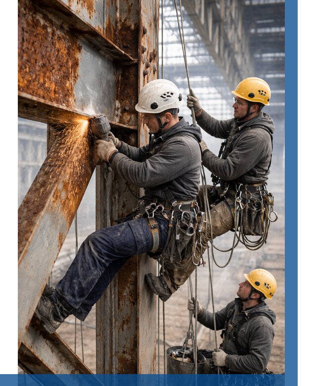 Зачистка металла от ржавчины в Евпатории от 369 р. | ВЫСОТНИК-Евп