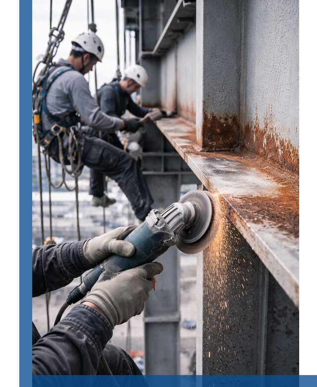 Зачистка металла от ржавчины и подготовка поверхностей в Евпатории