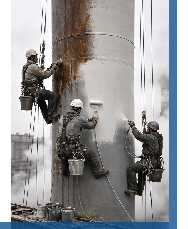 Покраска дымовых труб в Евпатории от 8953 р. | ВЫСОТНИК-Евп