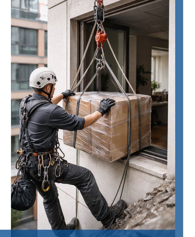 Подъем груза через окно в Евпатории от 4740 р. | ВЫСОТНИК-Евп