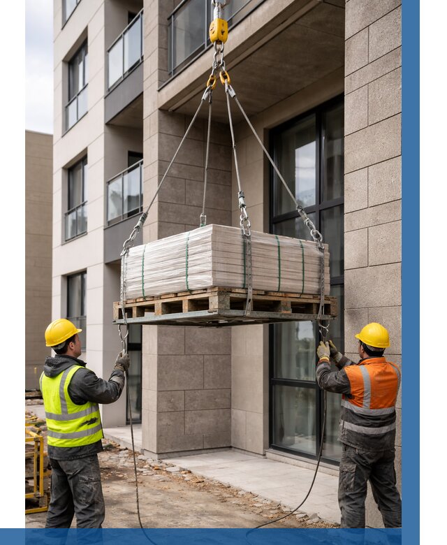 Подъем керамогранита на этаж в Евпатории от 3687 р. | ВЫСОТНИК-Евп