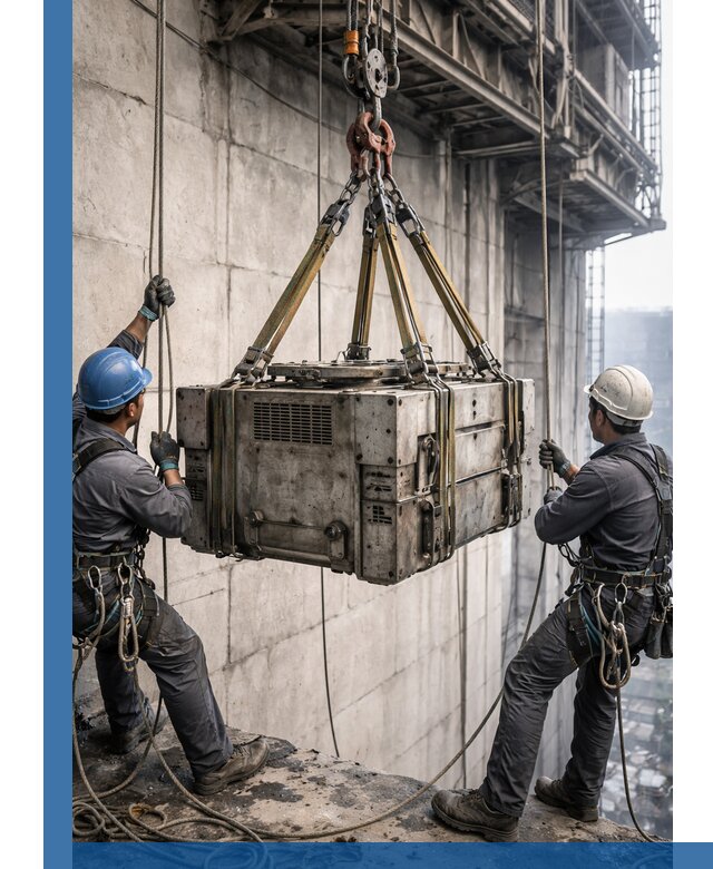 Такелажные работы на высоте, подъем и монтаж грузов в Евпатории