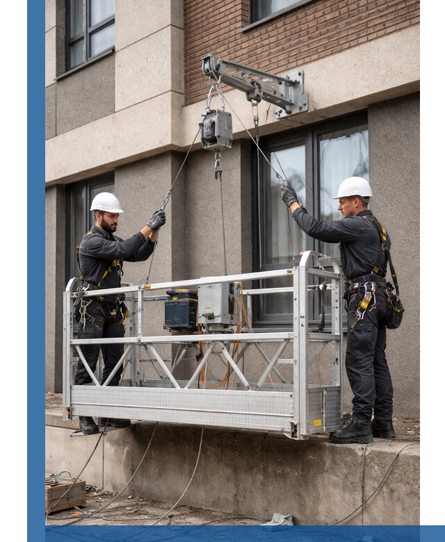 Монтаж и подъем фасадной люльки в Евпатории с гарантией безопасности