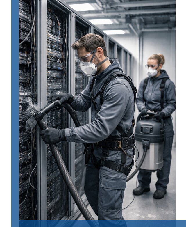 Обеспыливание серверной комнаты в Евпатории, профессиональная очистка