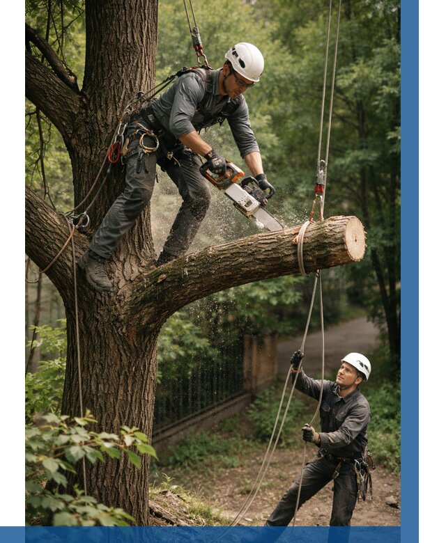 Спил деревьев альпинистами в Евпатории от 8426 р. | ВЫСОТНИК-Евп