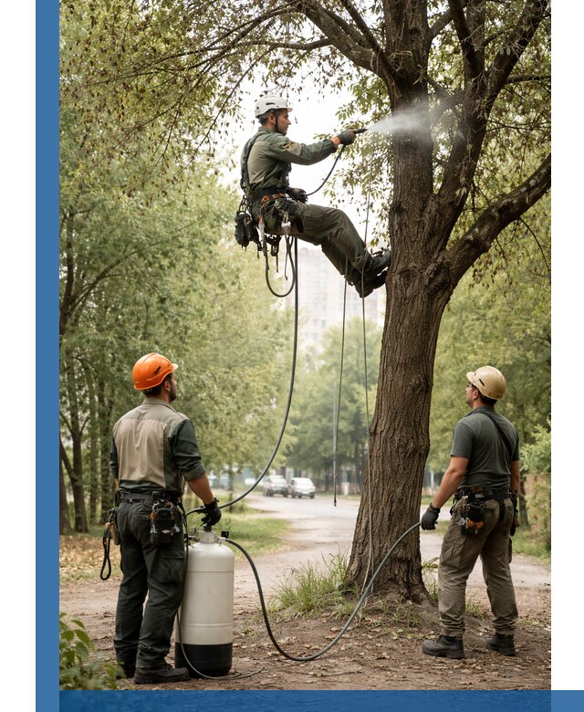 Обработка деревьев от вредителей в Евпатории профессиональная защита