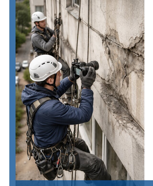 Фотофиксация дефектов фасада с высотной съемкой в Евпатории