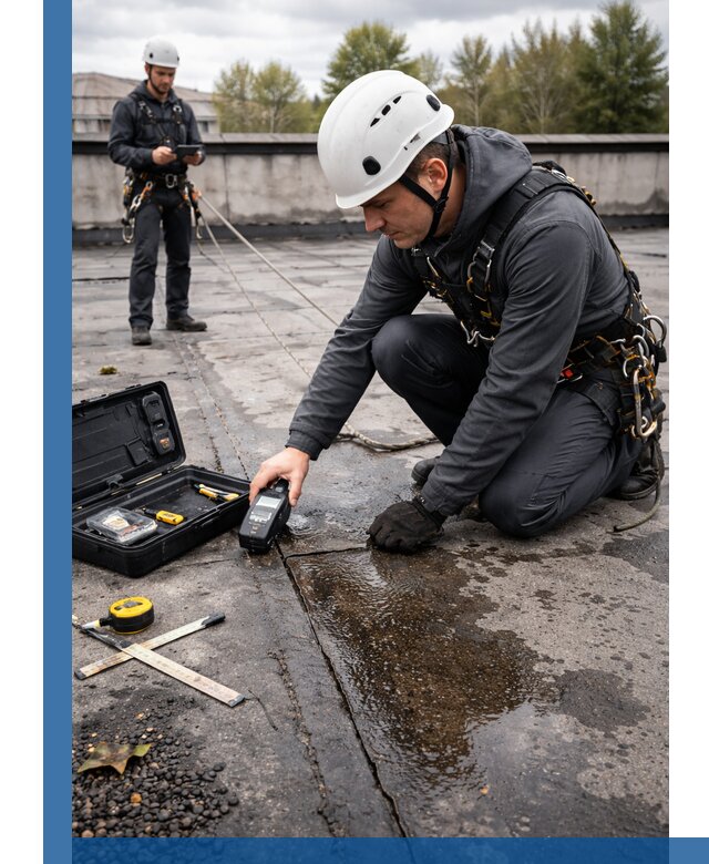 Обследование кровли на протечки и выявление дефектов в Евпатории