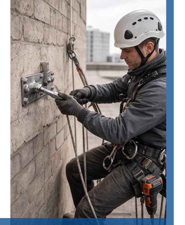 Установка анкерных точек в Евпатории от 3687 р. | ВЫСОТНИК-Евп