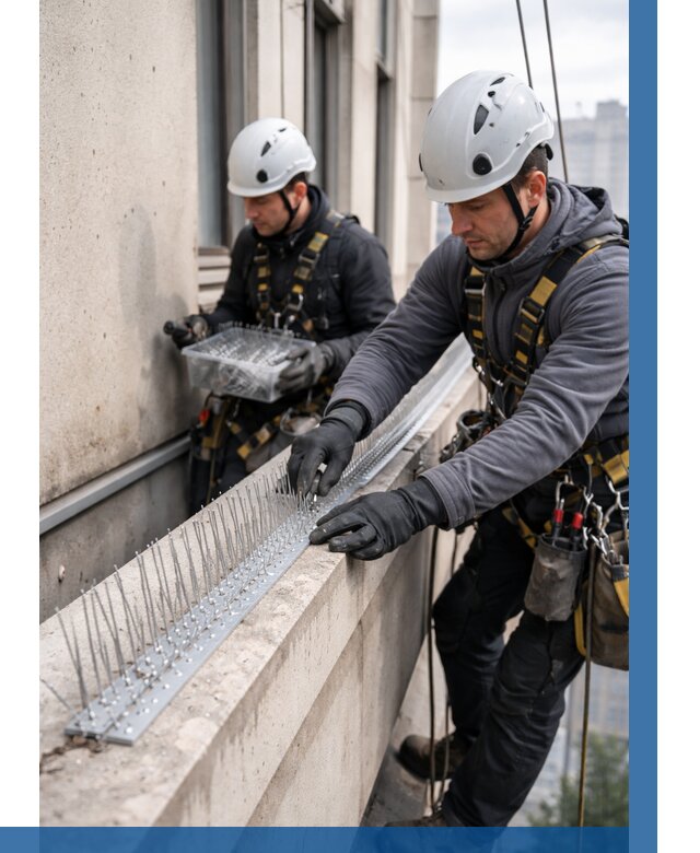 Установка шипов от птиц в Евпатории от 895 р. | ВЫСОТНИК-Евп