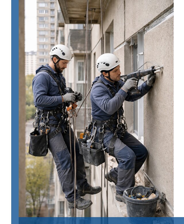 Промышленные альпинисты высотные работы и монтаж в Евпатории